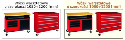 wózki warsztatowe o szerokości 1050÷1200 [mm]